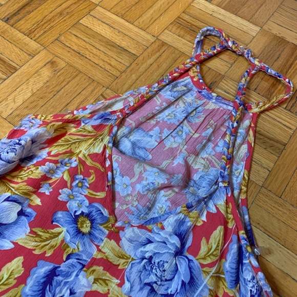 NEW FUNKY FLORAL SLEEVELESS FLORAL DRESS SUNDRESS BIG FLOWER PATTERN DRESS - Picture 8 of 14